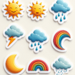 Weather Icons  - Sticker Sheet v4